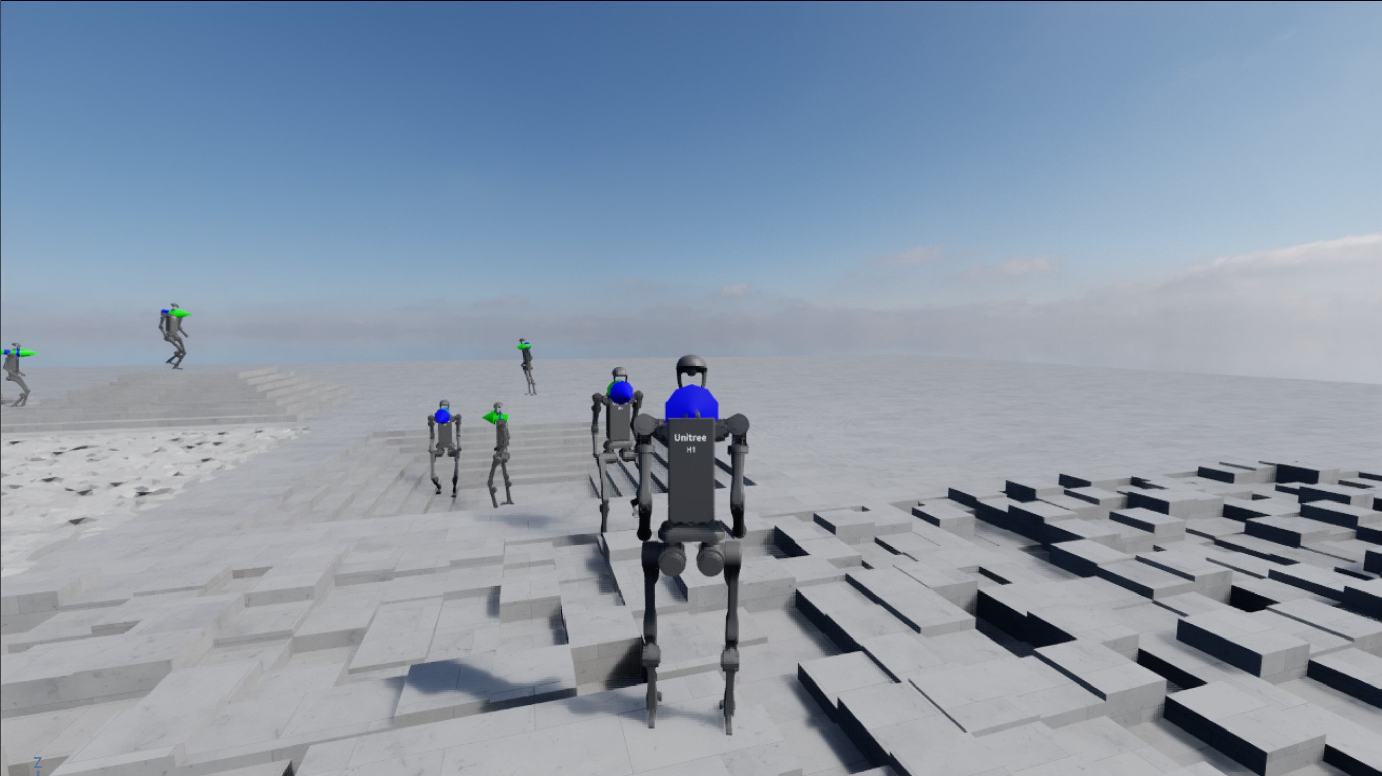 H1 locomotion in Isaac Lab