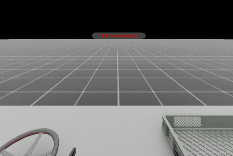 IK error message in XR device