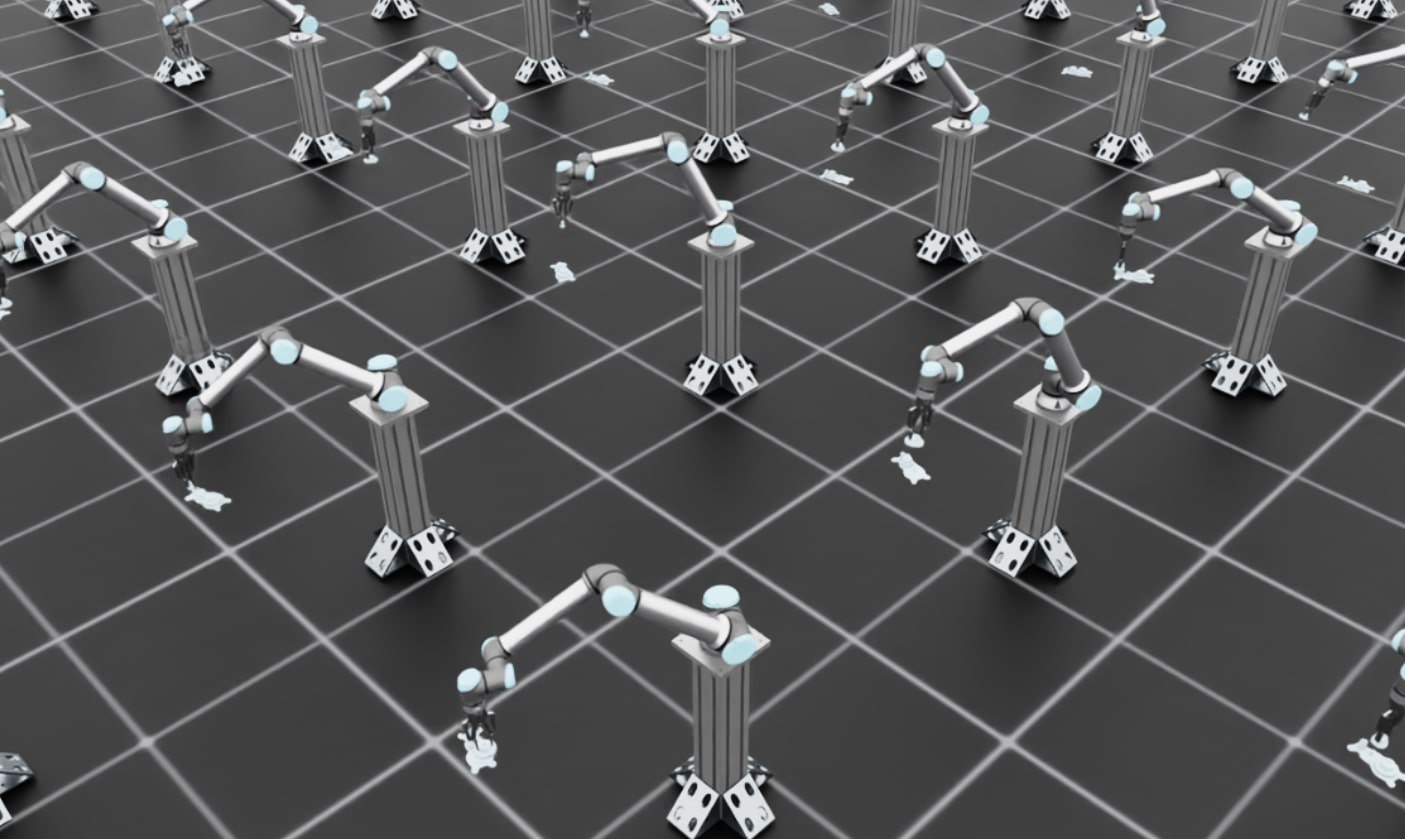 Gear assembly training visualization in Isaac Lab