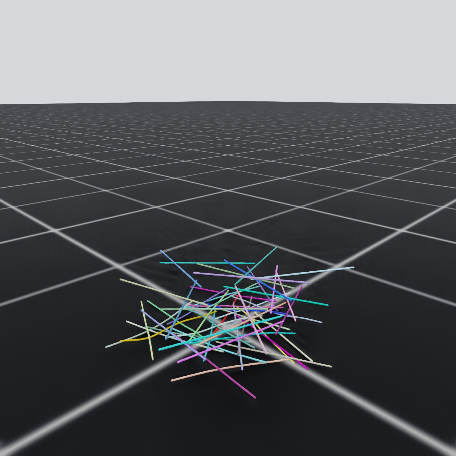 Cable pile simulated with Newton VBD