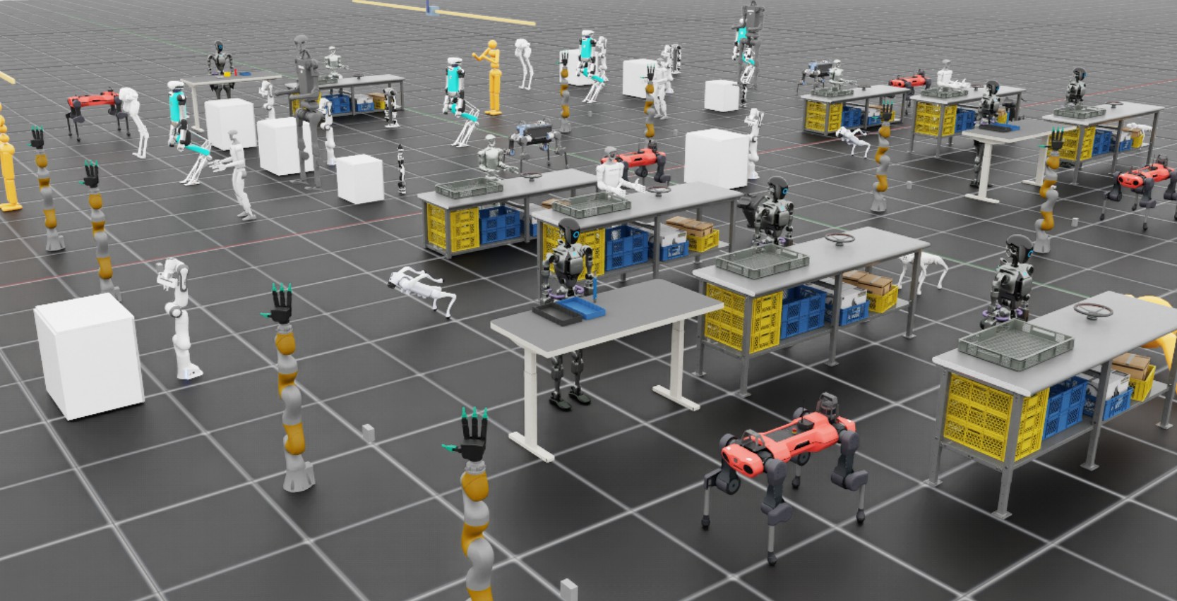 Heterogeneous task scenes in Isaac Lab