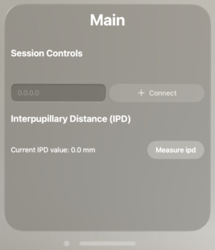 Apple Vision Pro connect UI